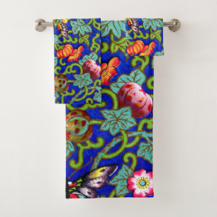 Owen Jones Antique Oriental Butterflies Bath Towel Set