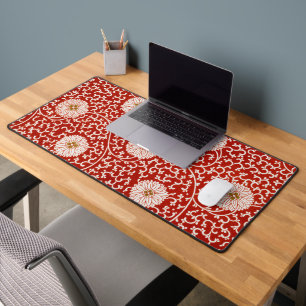 Owen Jones Chinese Ornament Red White Floral Desk Mat