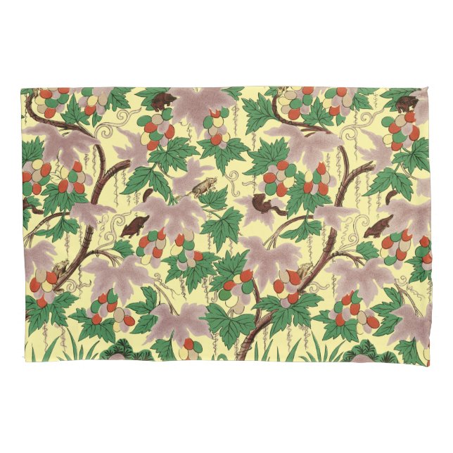 Owen Jones Chinoiserie Botanical Mouse Pattern Pillowcase (Front)