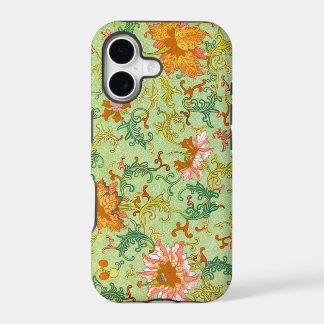 Owen Jones Floral Pattern Green Background