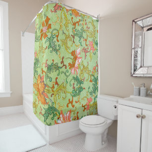 Owen Jones Floral Pattern Green Background