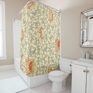 Owen Jones Vintage Pattern: Coral Floral Grey