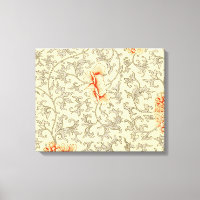 Owen Jones Vintage Pattern: Coral Floral Grey