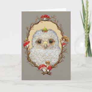 Owen the flammulated owlet card