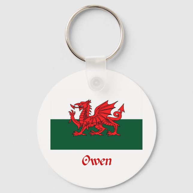 Owen Welsh Flag Keychain (Front)