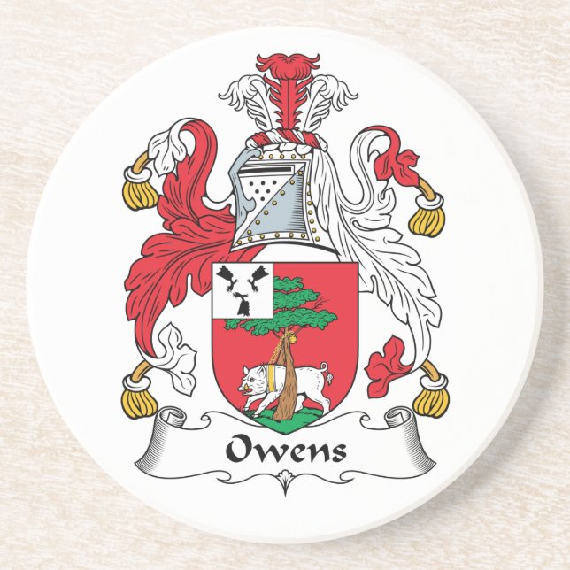 Owens Family Crest Coaster (Front)