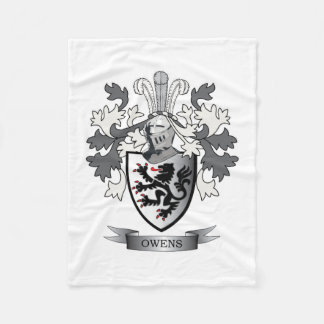 Owens Family Crest Coat of Arms Fleece Blanket
