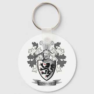 Owens Family Crest Coat of Arms Keychain
