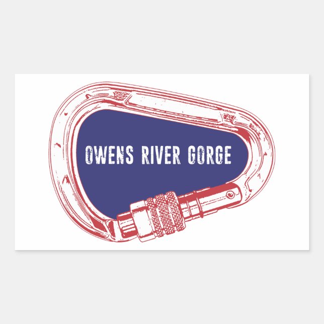 Owens River Gorge Climbing Carabiner Sticker (Front)