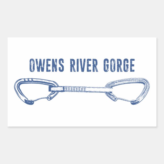 Owens River Gorge Rock Climbing Quickdraw Sticker (Front)