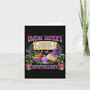 Owens sister's apothecary witchy practical magic card