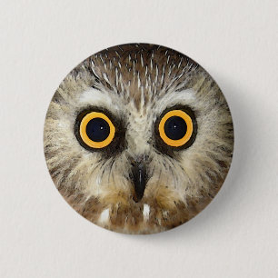 owl 2 inch round button