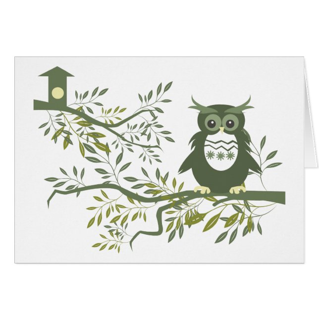 Owl 3 ~ Owl Sitting On Tree Branch (Front Horizontal)