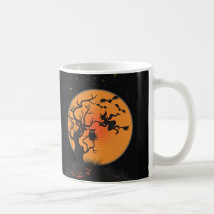 Owl A Batty sorcière Voler Par Pour Halloween Mug