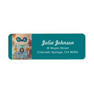 Owl Address Labels, Owl Return Address Personalize