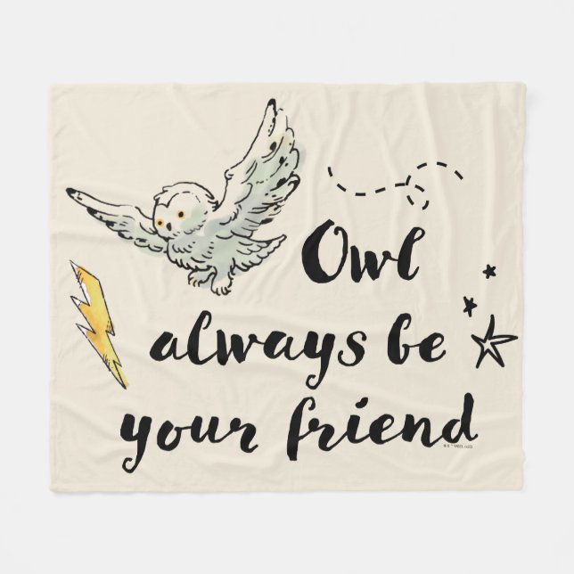 Owl Always Be Your Friend Fleece Blanket (Front (Horizontal))