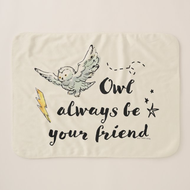 Owl Always Be Your Friend Sherpa Blanket (Front (Horizontal))