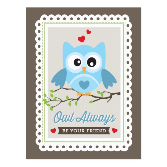 Owl Always! by Origami Prints Valentine Postcard