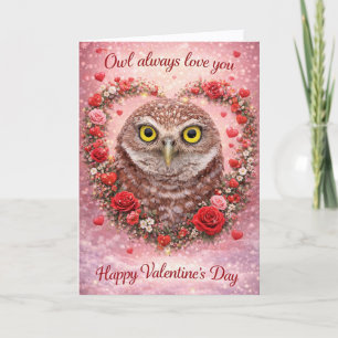 Owl Always Love You: Burrowing Owl Valentine’s Day Holiday Card