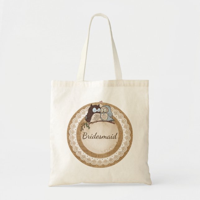 Owl Always Love You Casual Wedding Attendant Gift Tote Bag (Front)