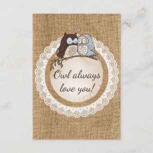 Owl Always Love You Casual Wedding RSVP Card