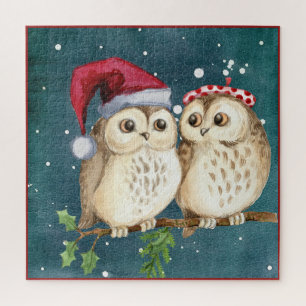 Owl Always Love You Cute Winter Christmas Gift Jigsaw Puzzle