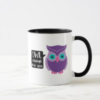 Owl Always Love You Sweet Purple Owl Cartoon