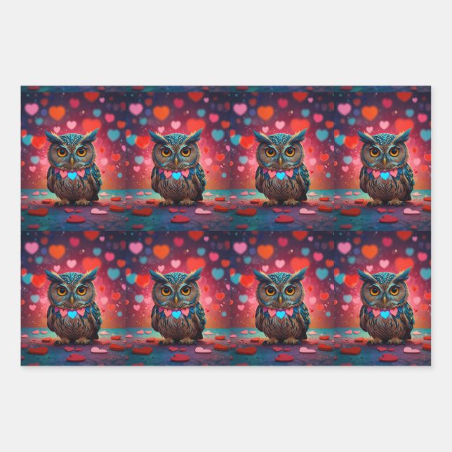 Owl always love you wrapping paper sheet (Front 3)