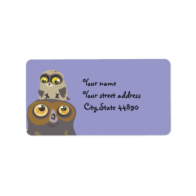 Owl and Baby ~Address Labels (Front)