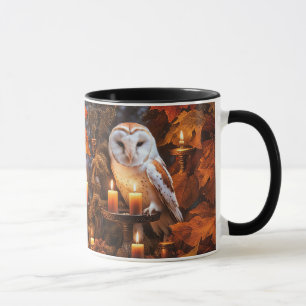 Owl and Candles Samhain Halloween Mug