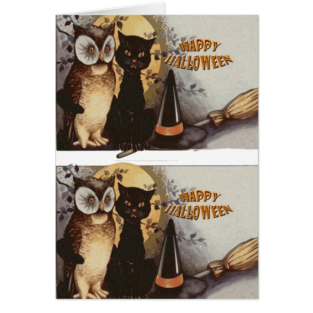 Owl and Cat Halloween (Front)