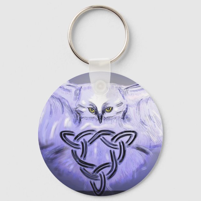 owl and celtic knot key chain (Front)