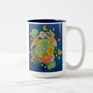 Owl and chipmunk mug