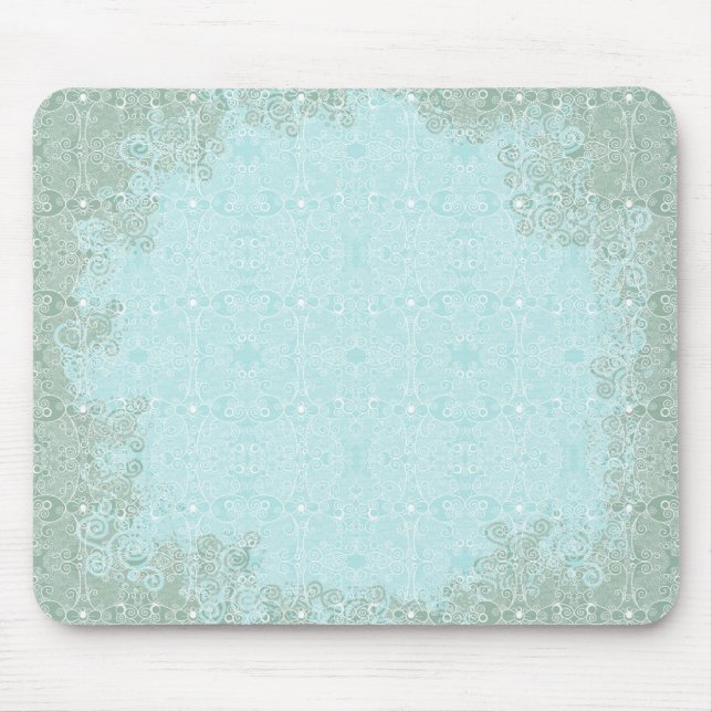 Owl and Firefly Lace Mouse Pad (Front)