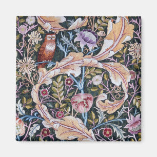 Owl and Flowers, William Morris Magnet