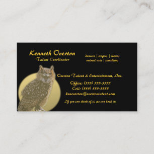 Owl and Full Moon Business Card