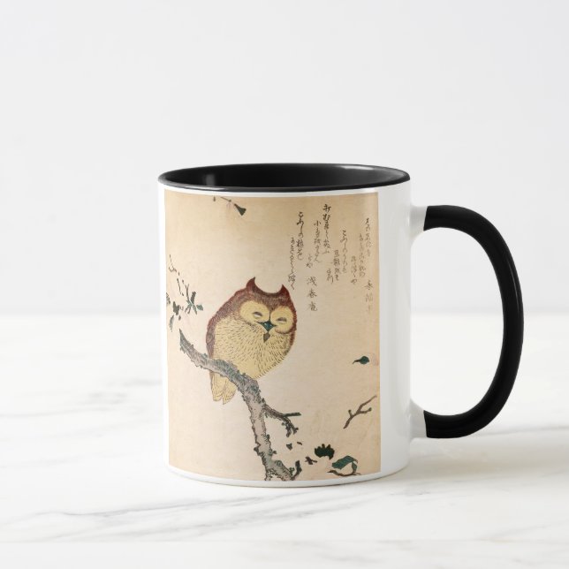 Owl and magnolia – Kobushi ni mimizuku Mug (Right)