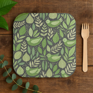 Owl And Nature Paper Plate