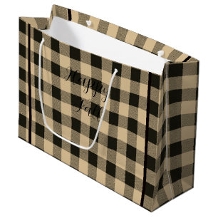 Owl and nature with customizable text  large gift bag