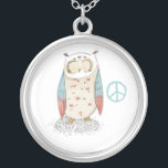 Owl and peace necklace<br><div class="desc">Picture of owl and peace sign.</div>
