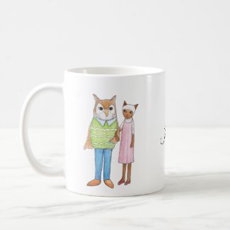 Owl and Pussycat Cute Couple Poetry Lover Custom