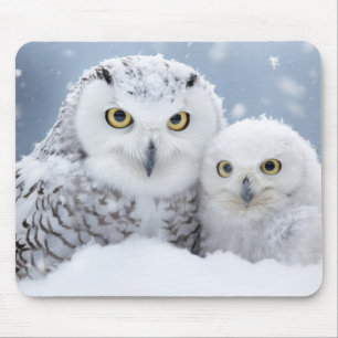 Owl Animal Family Wandering Nature Out Mouse Pad