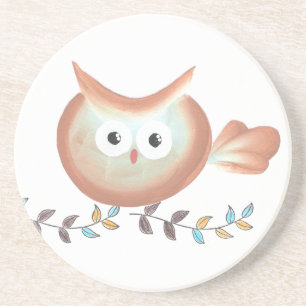 Owl Art Merchandise Coaster