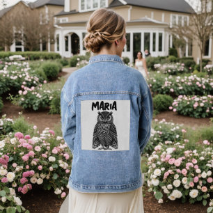OWL ART PERSONALIZED Denim Jean Jacket