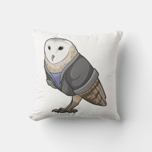 Owl as Secretary Throw Pillow