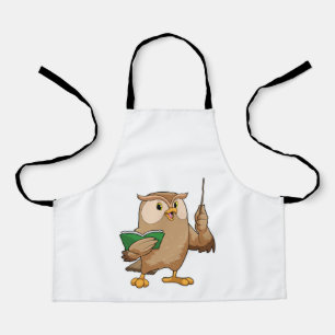 Owl as Teacher with Book & Pointer Apron
