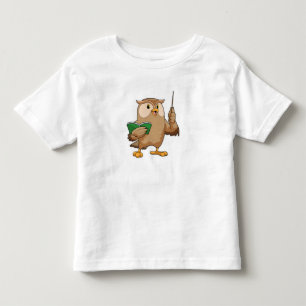 Owl as Teacher with Book & Pointer Toddler T-shirt