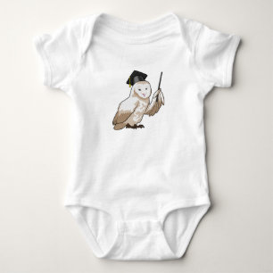 Owl as Teacher with Pointer Baby Bodysuit