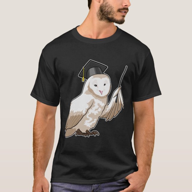Owl as Teacher with Pointer T-Shirt (Front)