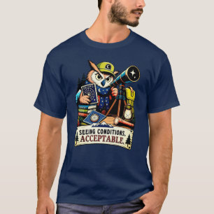 Owl Astronomer Under the Stars T-Shirt